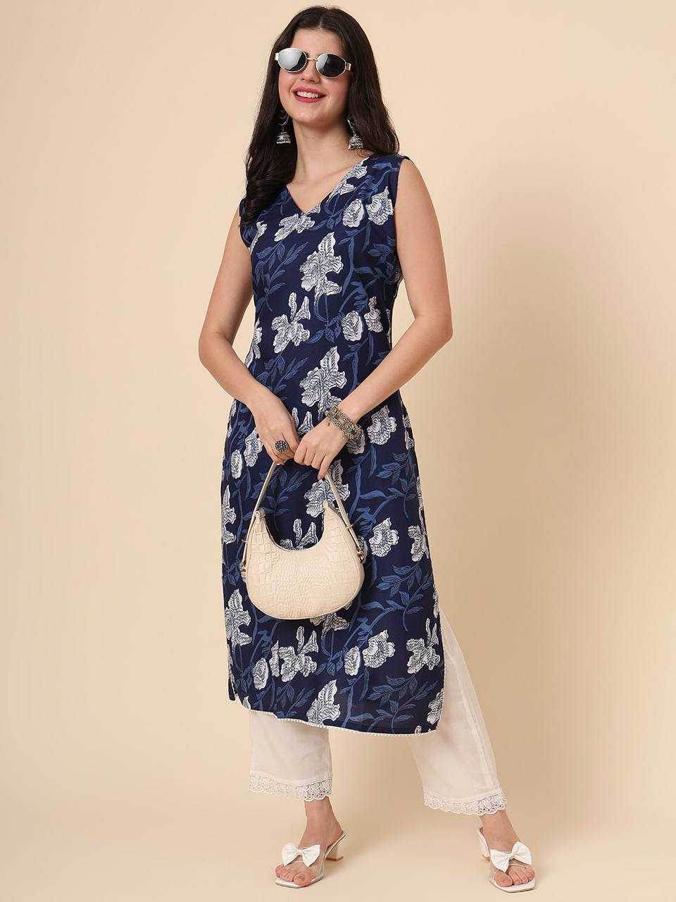 Cotton Sleeveless Kurti - MYLUXURY LANE ENTERPRISE